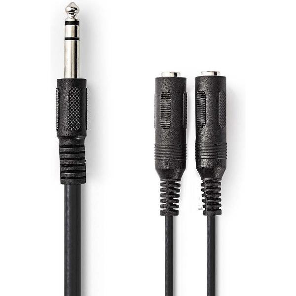 Valueline Vlap23110b0.20 6.35 mm To 2x 6.35 mm Stereo Splitter Cable 0.2 M