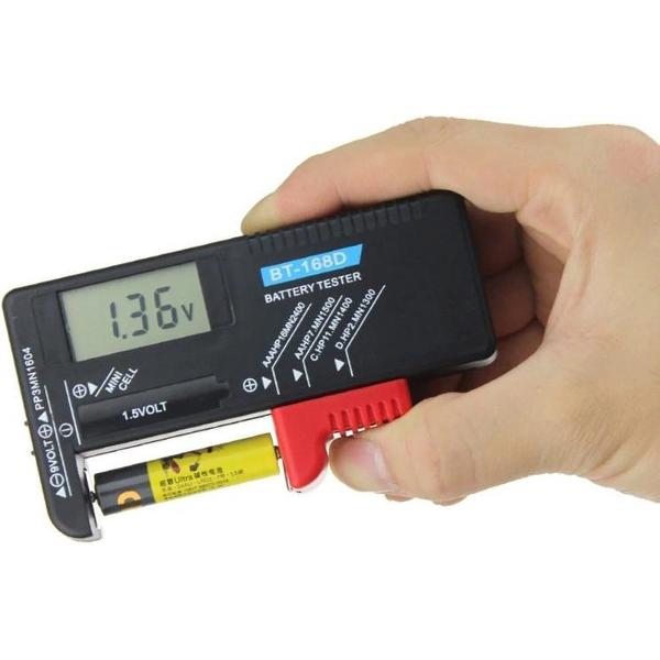 Digitale Batterijtester - Batterij Tester - Met Accu-indicator & LCD Display - Batterijmeter Accutester - Batterijen Tester