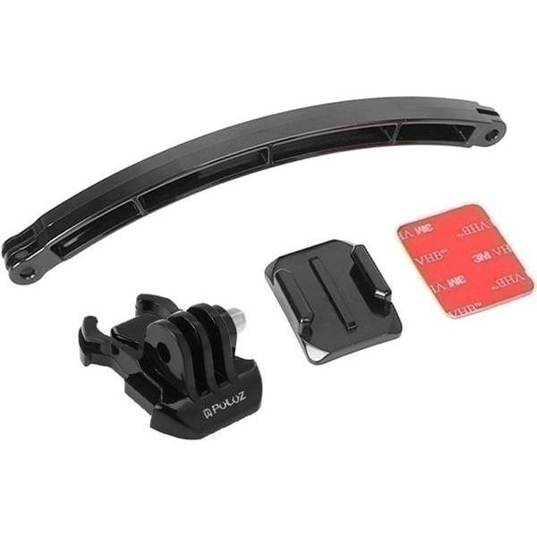 PULUZ Outdoor Motorfiets Fiets Helm Uitbreiding Arm Mount Set voor Gopro SJCAM Xiaomi Yi