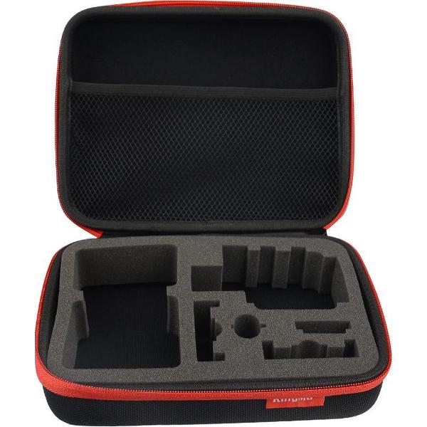 GoPro HERO accessoires opbergtas PU leer - M - Zwart/oranje - cameratas - opbergtas camera - GoPro tas