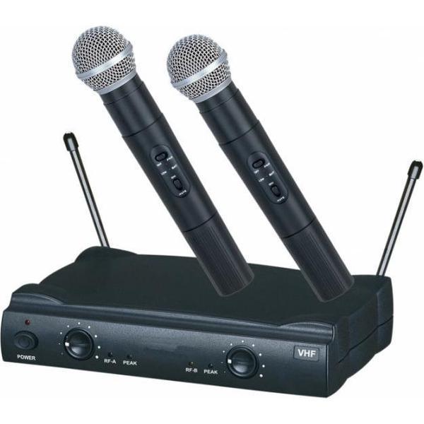 Draadloze dubbele hand microfoon set