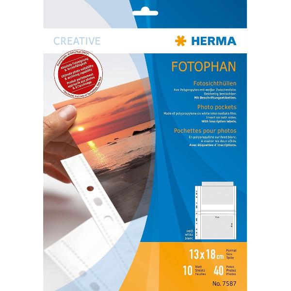 Herma fotophan 13x18 10 vel wit 7587