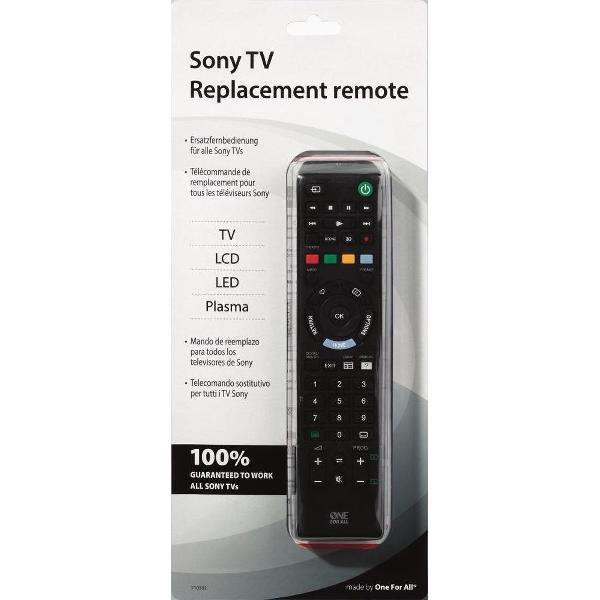 One for All Sony URC 1912 vervangings afstandsbediening 100% geschikt voor alle Sony TV's