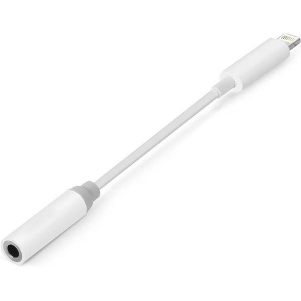Lightning to 3.5mm Headphone Jack Adapter voor iPhone 7 / 7 Plus Lightning Connector to 3.5mm Female Audio Jack Earphone Extender Port Stereo for iPhone 7 /7 Plus wit.