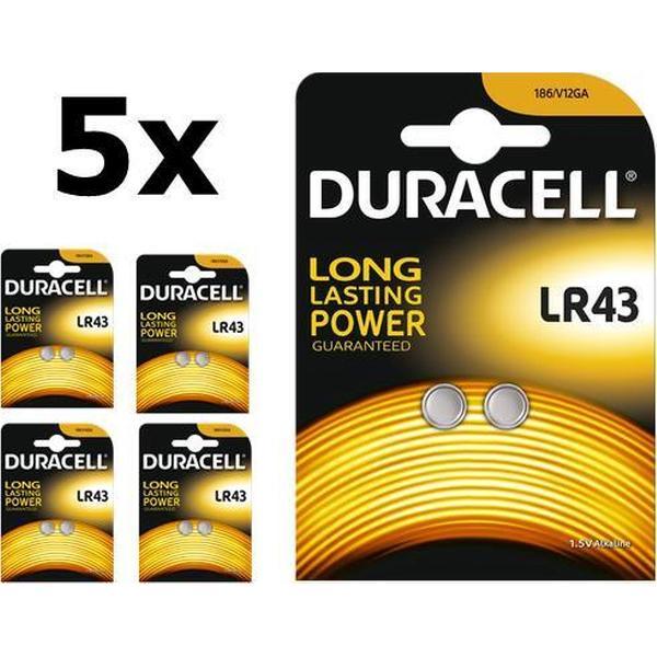 10 Stuks (5 Blisters a 2St) - Duracell G12 / LR43 / 186 batterij