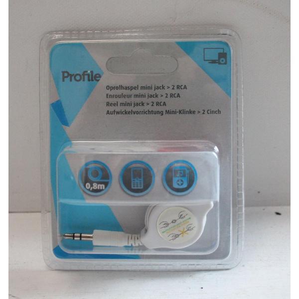 Profile oprolhaspel mini jack > 2 RCA