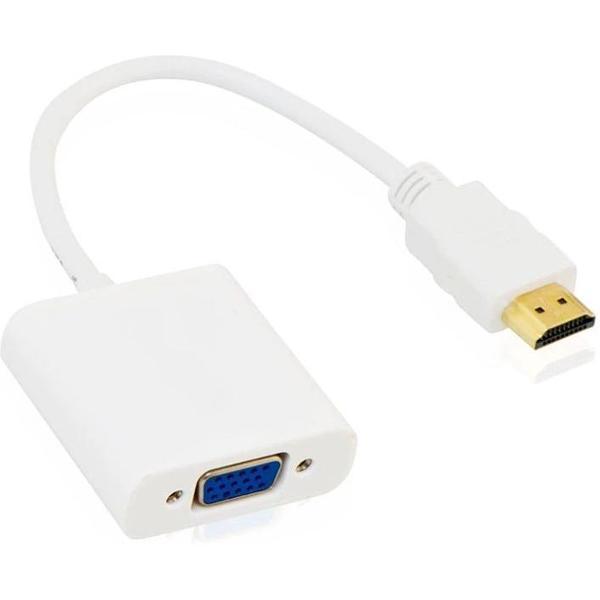 Dolphix HDMI naar VGA + 3,5mm Jack & Micro USB adapter / wit - 0,20 meter