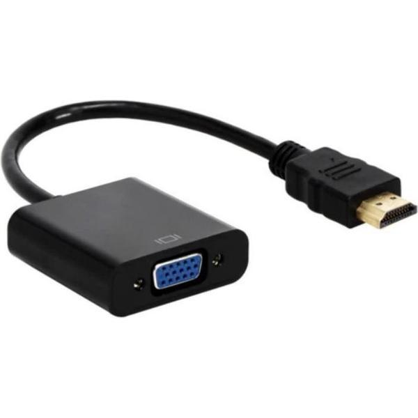 Dolphix HDMI naar VGA + 3,5mm Jack & Micro USB adapter / zwart - 0,20 meter