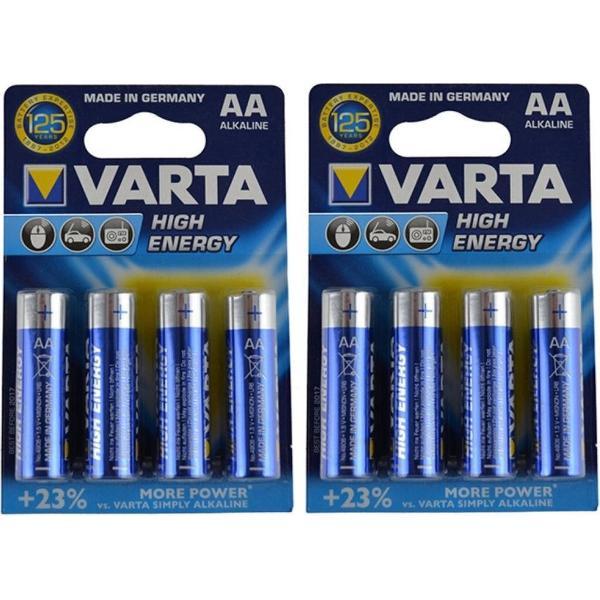 20x Varta Alkaline AA batterijen high energy 1.5 V - LR6 20x stuks
