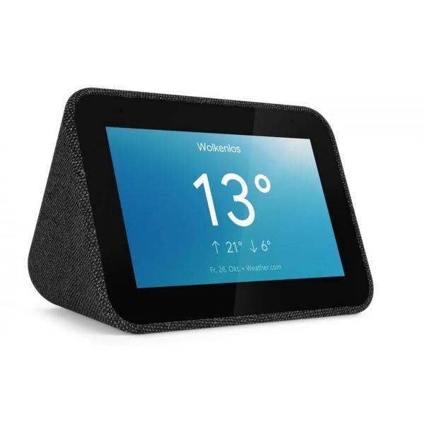 Lenovo Smart Clock - Smart Speaker met scherm / Google Assistent / Zwart