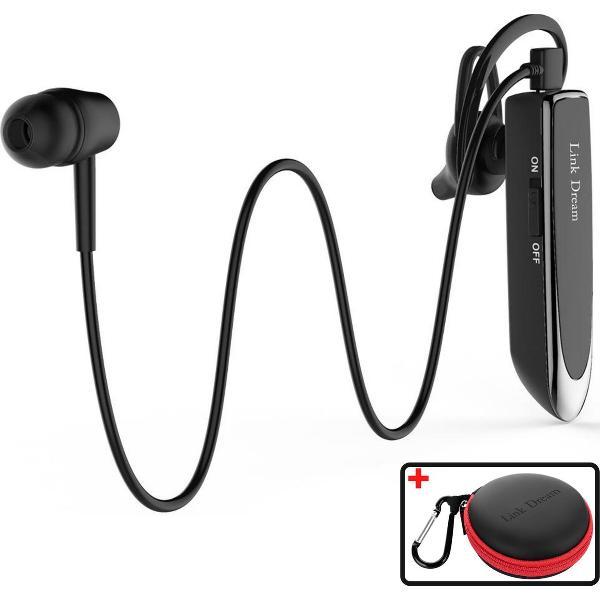 Link Dream - Bluetooth Headset - Headset met Microfoon - Draadloze Oordopjes - 24 uur Gesprekstijd - Bluetooth 5.0 - Verbinden met 2 Toestellen - Incl. Opbergcase - Zwart
