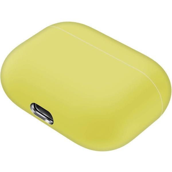 Case Cover Voor Apple Airpods Pro- Siliconen design-Geel Watchbands-shop.nl