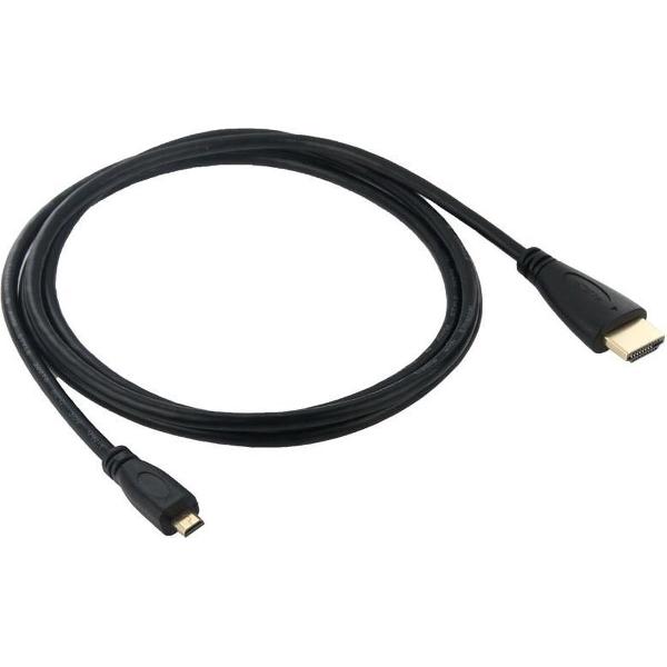 Volledige 1080P video HDMI naar micro HDMI-kabel voor GoPro HERO 4 / 3+ / 3/2/1 / SJ4000, lengte: 1,5 m