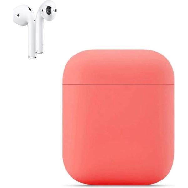 Apple AirPods Siliconen Hoesje | Watermeloen Rood | Bescherm Hoesje | Case Apple AirPods 1 en 2