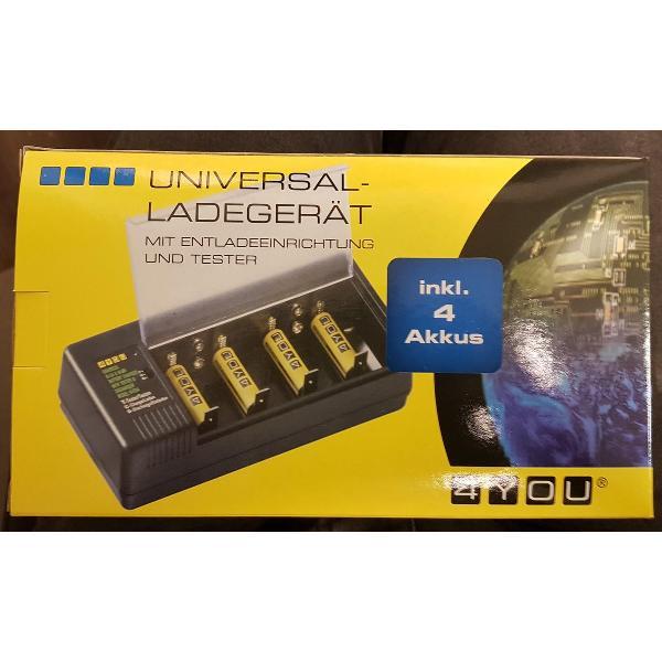 Universeel batterijoplader en ontlader incl. 4x AA batterijen