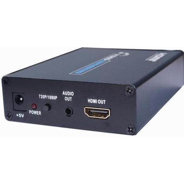 NÖRDIC SGM-135 Scart naar HDMI adapter, Tot 1080p, met 3,5 mm output, Zwart