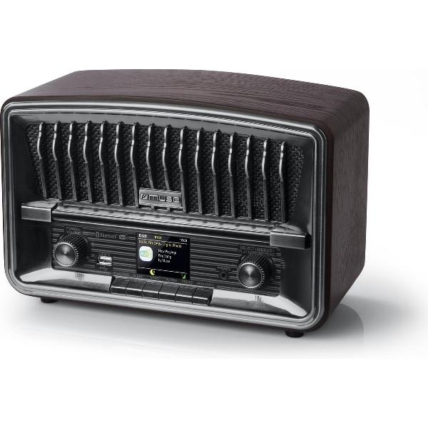 Muse M-135 DBT DAB+/FM radio met bluetooth in vintage stijl
