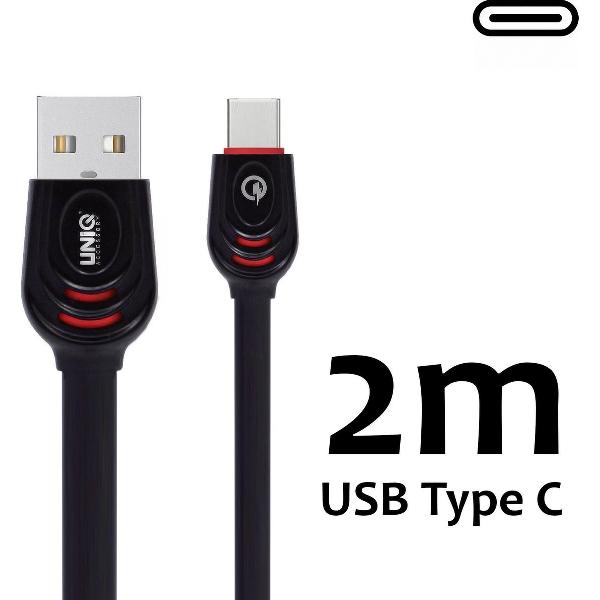 UNIQ Accessory Type-C Kabel Fast charging/data transfer 2M - Zwart