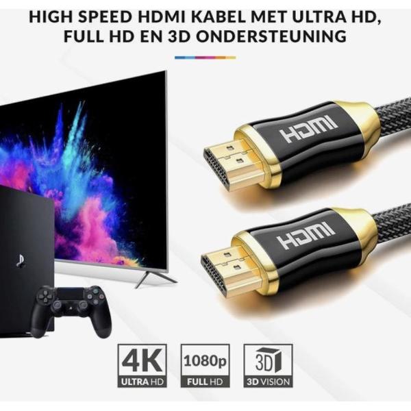 Dealingtoday.com HDMI Kabel 2.0 - Ultra HD 4K High Speed (60hz) - Gold Plated - 5 Meter
