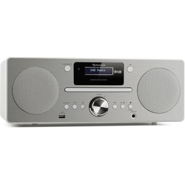 Harvard micro-installatie DAB+ FM tuner CD speler USB lader walnoot