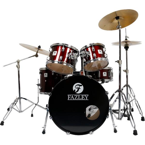 Fazley FDK-100 Spirit Plus Red drumstel inclusief bekkens