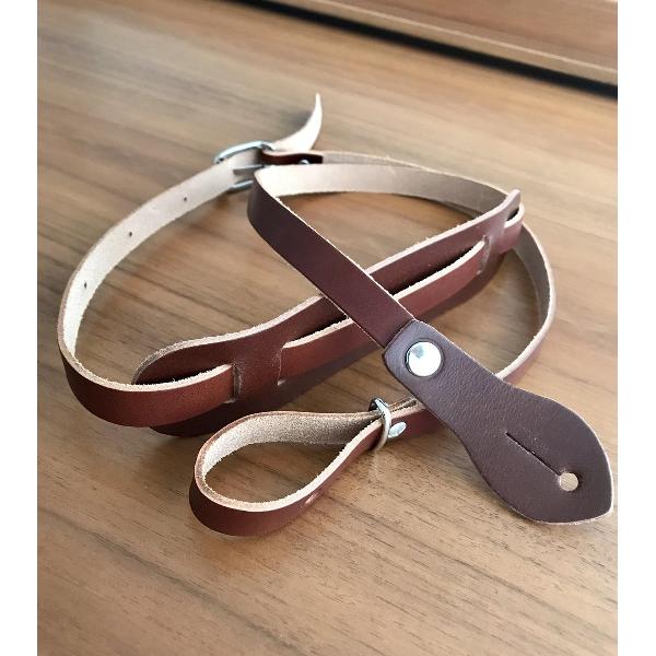 LIAM'S Ukelele band leer Bruin - U-Bass strap - Ukelele strap - Ukulele Strap