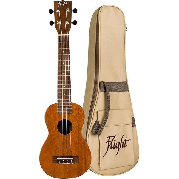 Flight: LUS-5 Heritage Con-Neck Soprano Ukulele - ALL SOLID BODY