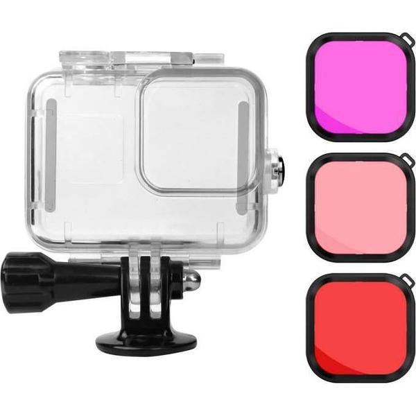 50CAL GoPro Hero 8 60m Underwater Case + Dive Filter(3pcs)