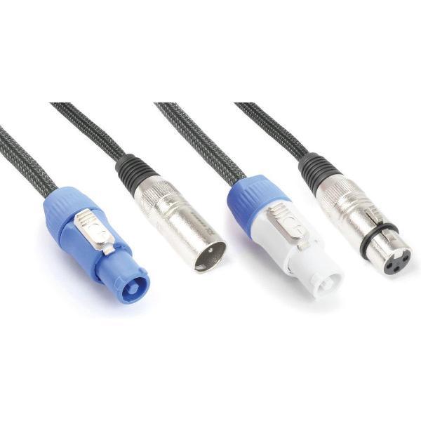 Combikabel – PD Connex ADP015 combikabel voor o.a. actieve speakers, 1,5 meter. Twee kabels in één!