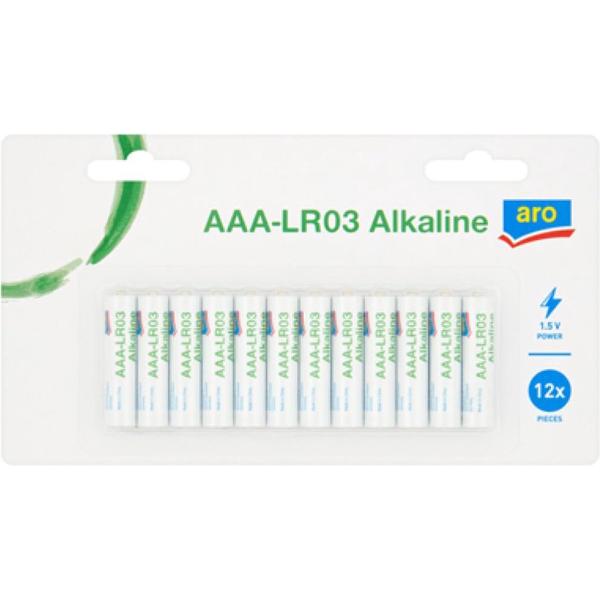 AAA-LR03 Alkaline batterijen 12 stuks