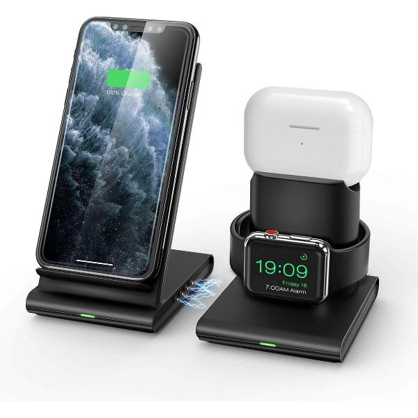 Draadloos 3-in-1 oplaadstation voor Apple iPhone, AirPods en Apple watch - Qi draadloze oplader