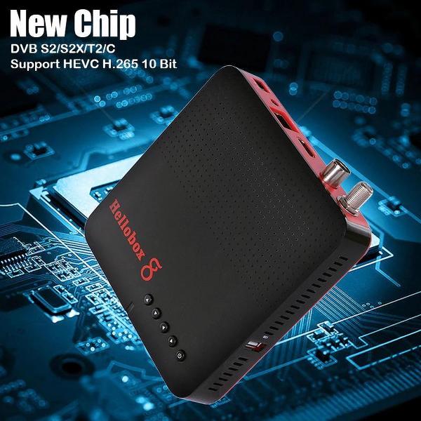 Hellobox 8 Ontvanger Satelliet DVB-T2 Dvb S2 Combo Tv Box Tuner Ondersteuning Tv Spelen Op Telefoon Satelliet Tv Ontvanger dvb S2X H.265