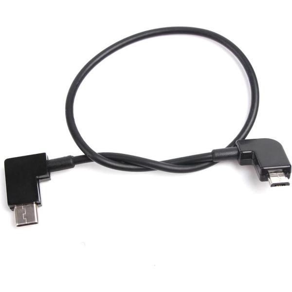 50CAL OTG USB kabel 30cm USB-C >> Micro-USB (Android) geschikt voor Mavic Air 2 / stroom, data en video