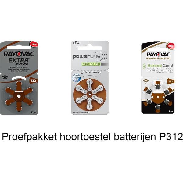 Hoortoestel batterijen - P312 - Bruin - Probeerpakket - Welke batterijen zijn het beste