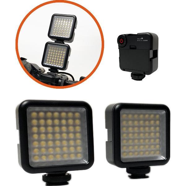 Mijn Social Video lampjes LED 49 | videolamp voor op de camera | 2x video lamp in verpakking