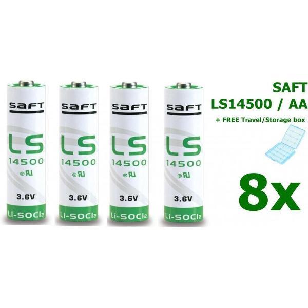 8 Stuks - SAFT LS14500 / AA Lithium batterij 3.6V