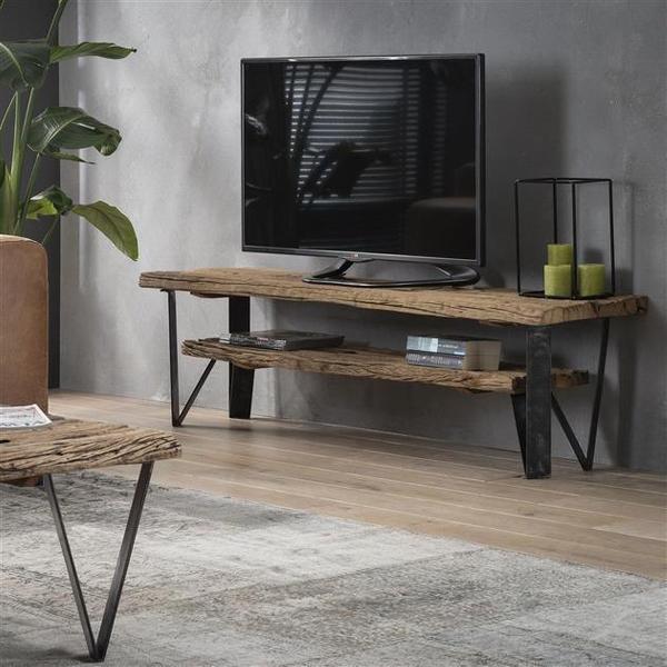 Industriële tv-meubel Nova hardhout 160x40