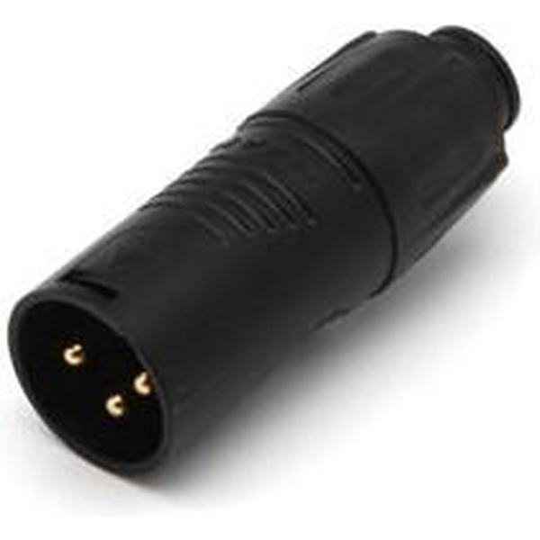 REAN TINY - XLR ADAPTER MANNELIJK NAAR MANNELIJK - ZWART (RA3MTB)