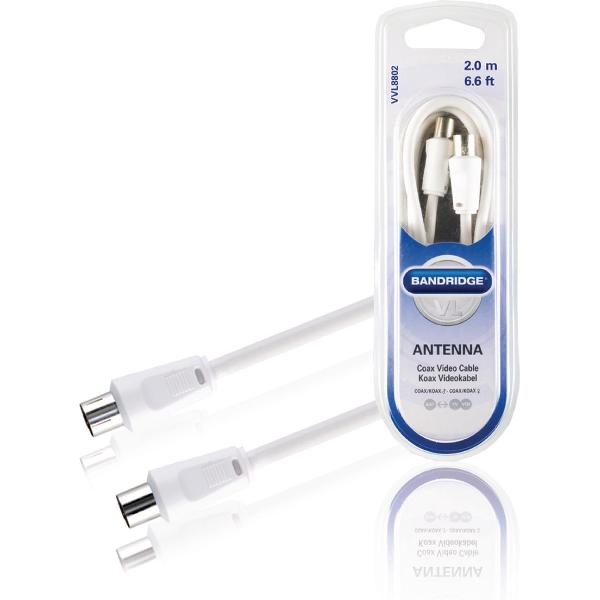 Bandridge VVL8802 2m Coax Coax Wit coax-kabel