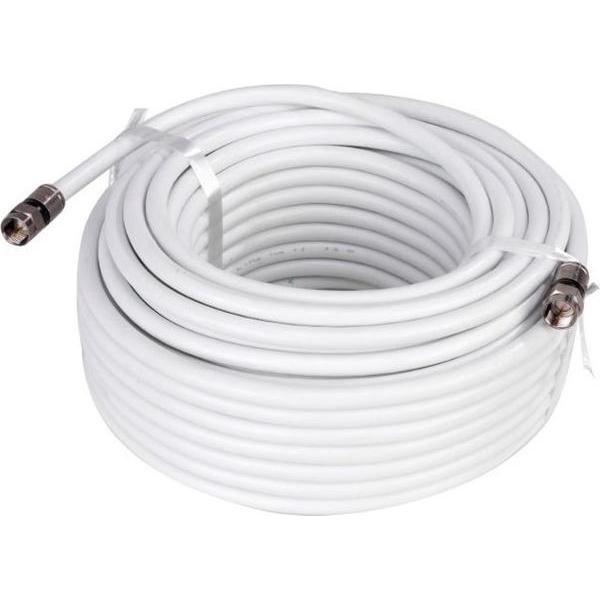 Satelliet TV kabel |Satelliet aansluitkabel - 15 meter - Wit