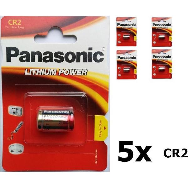 5 Stuks - Panasonic CR2 blister Lithium batterij