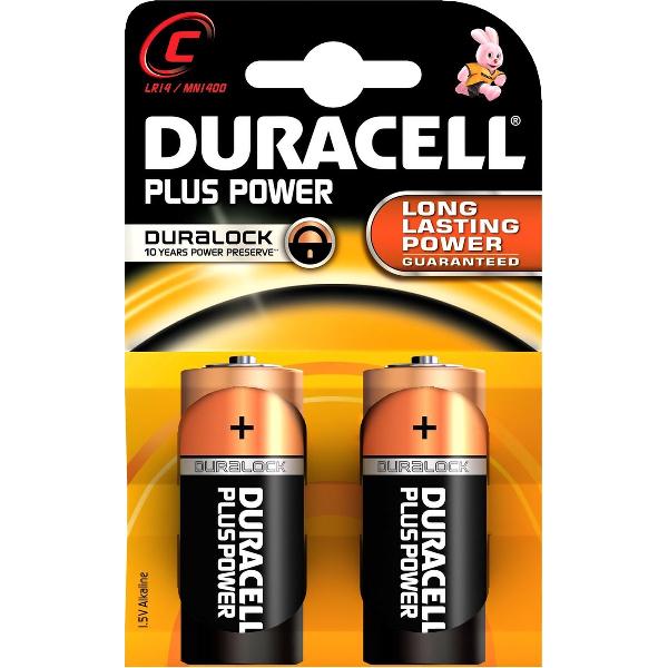 Duracell C Plus Power Alkaline Batterijen - 2 stuks
