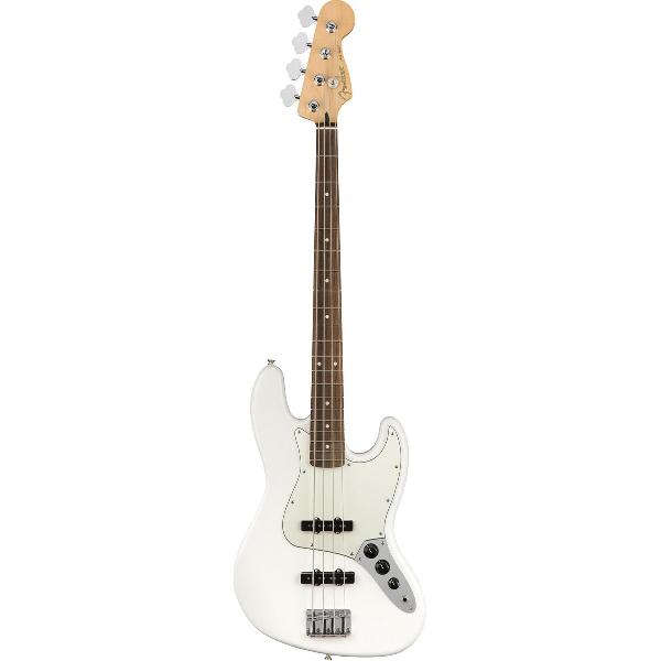 Fender Player Jazz Bass PF Polar White 4-snarige basgitaar