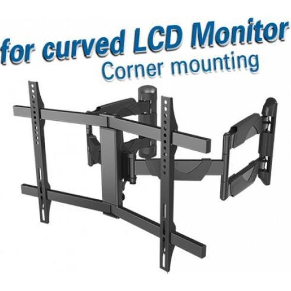 Full Motion Universele Curved TV Muurbeugel - 37-70 Inch Muur Steun Ophang Beugel - Draaibaar En Kantelbaar