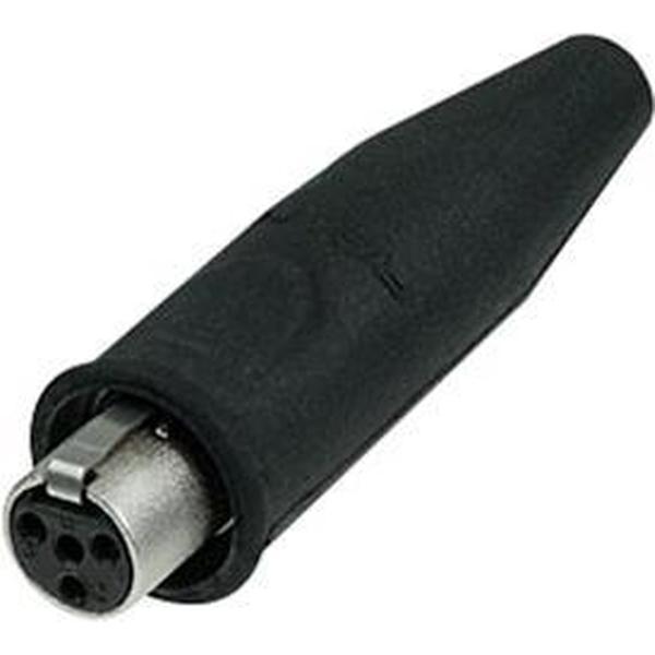 Rean Tiny - 4-Polig Kabeldeel, Zwart, Waterdicht, Vergulde Contacten