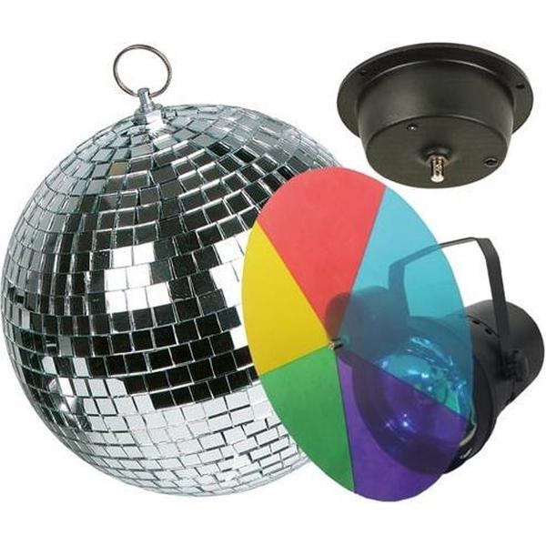 Disco Light Kit - Par36 Pin Spot, Colour Wheel (5 Colours),