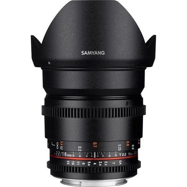Samyang 16mm T2.2 Vdslr Ed As Umc Cs II - Prime lens - geschikt voor Sony Spiegelreflex