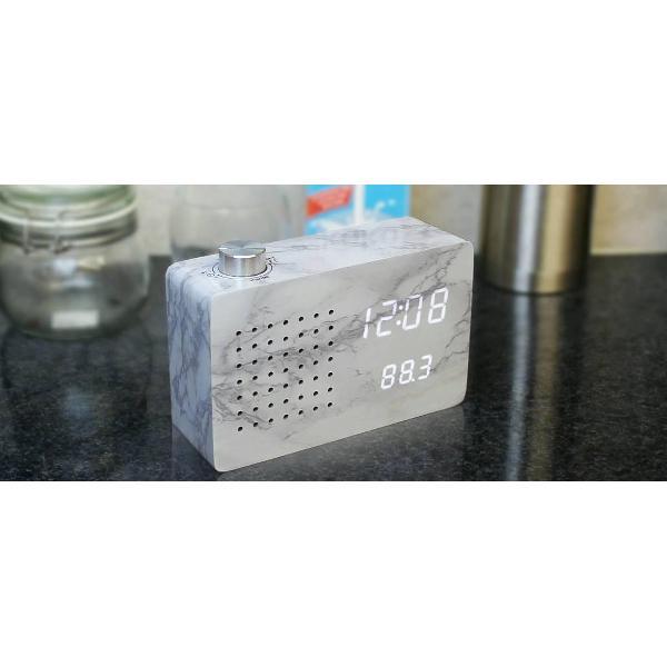 Gingko Radio Click Clock Wekker (marble)