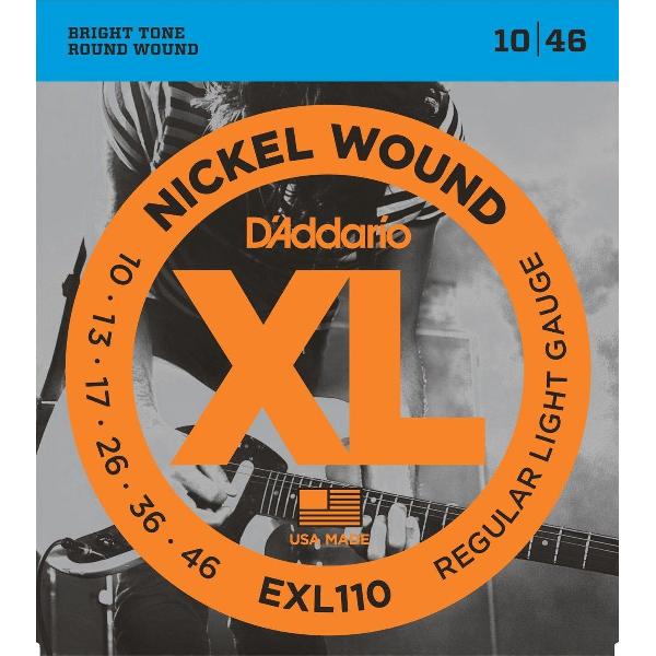 D'Addario EXL110 Elektrische Gitaarsnaren 010-046 (standaard dikte)