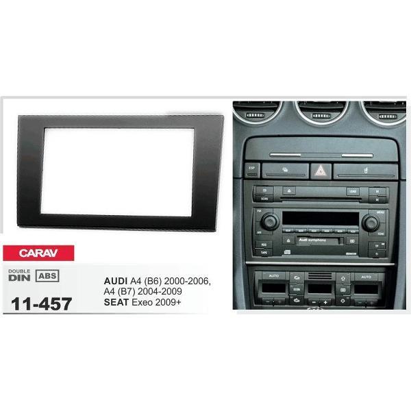 2-DIN SEAT Exeo 2009-2013 / AUDI A4 (B6) 2002-2006, A4 (B7) 2002-2007 afdeklijst / installatiekit Audiovolt 11-457